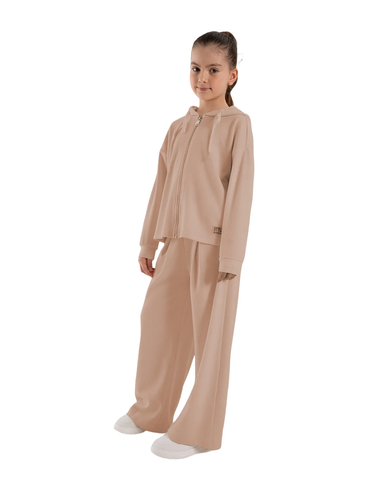 Джемпер для девочки О67077 (бежевый)