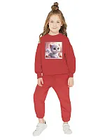 Комп.:джемп.,брюки для девочки О66774 (красный)