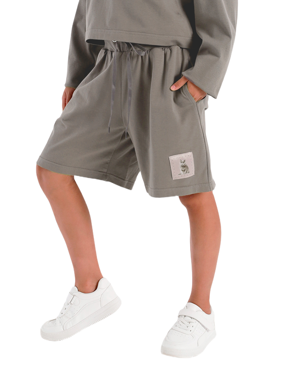 Шорты для девочки О57275 (серый)