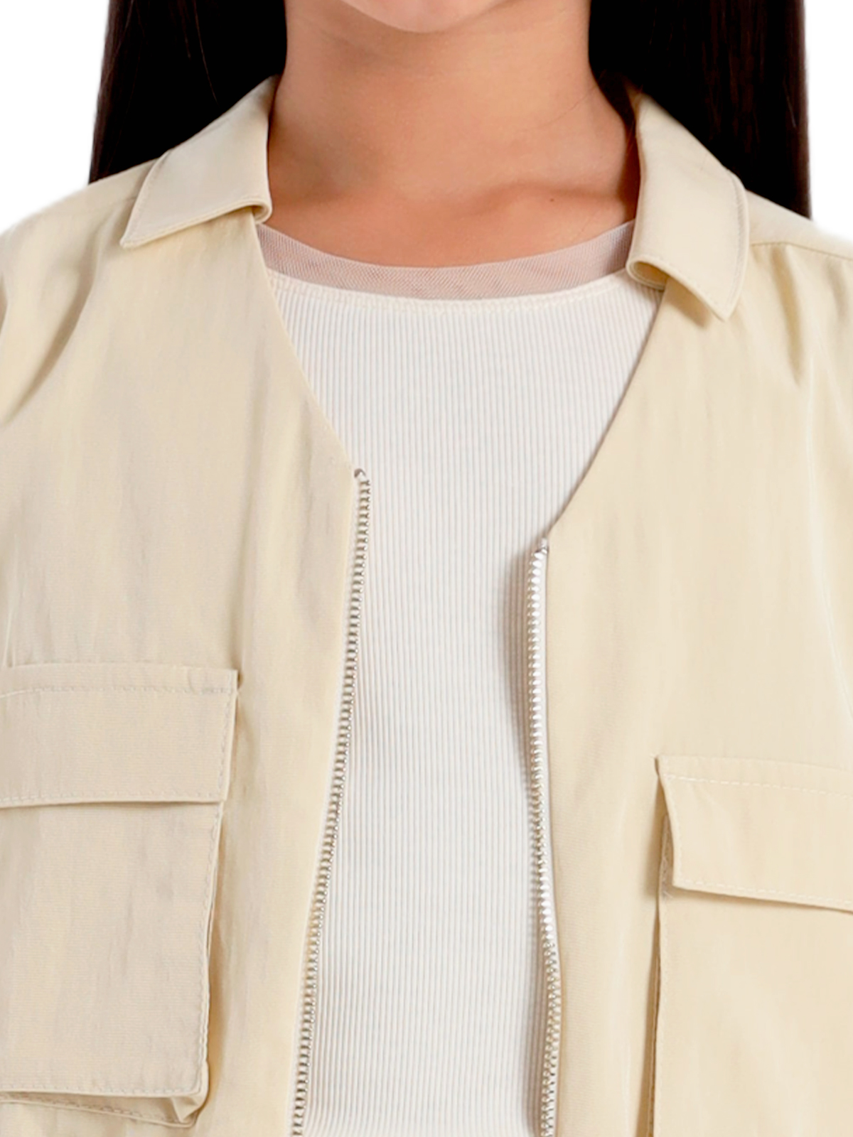 Жакет для девочки О57290 (молочный)