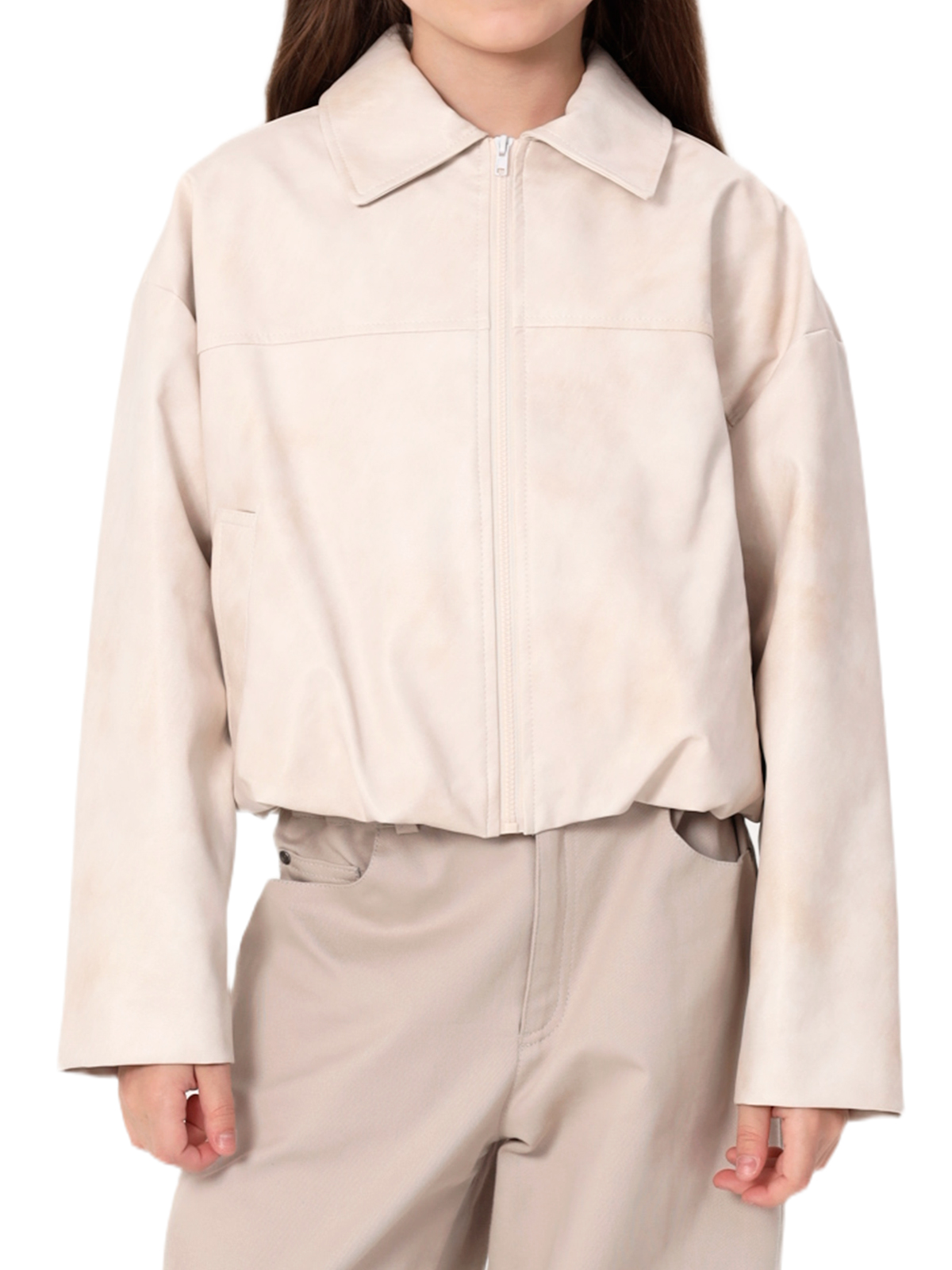 Куртка для девочки О57273 (бежевый)