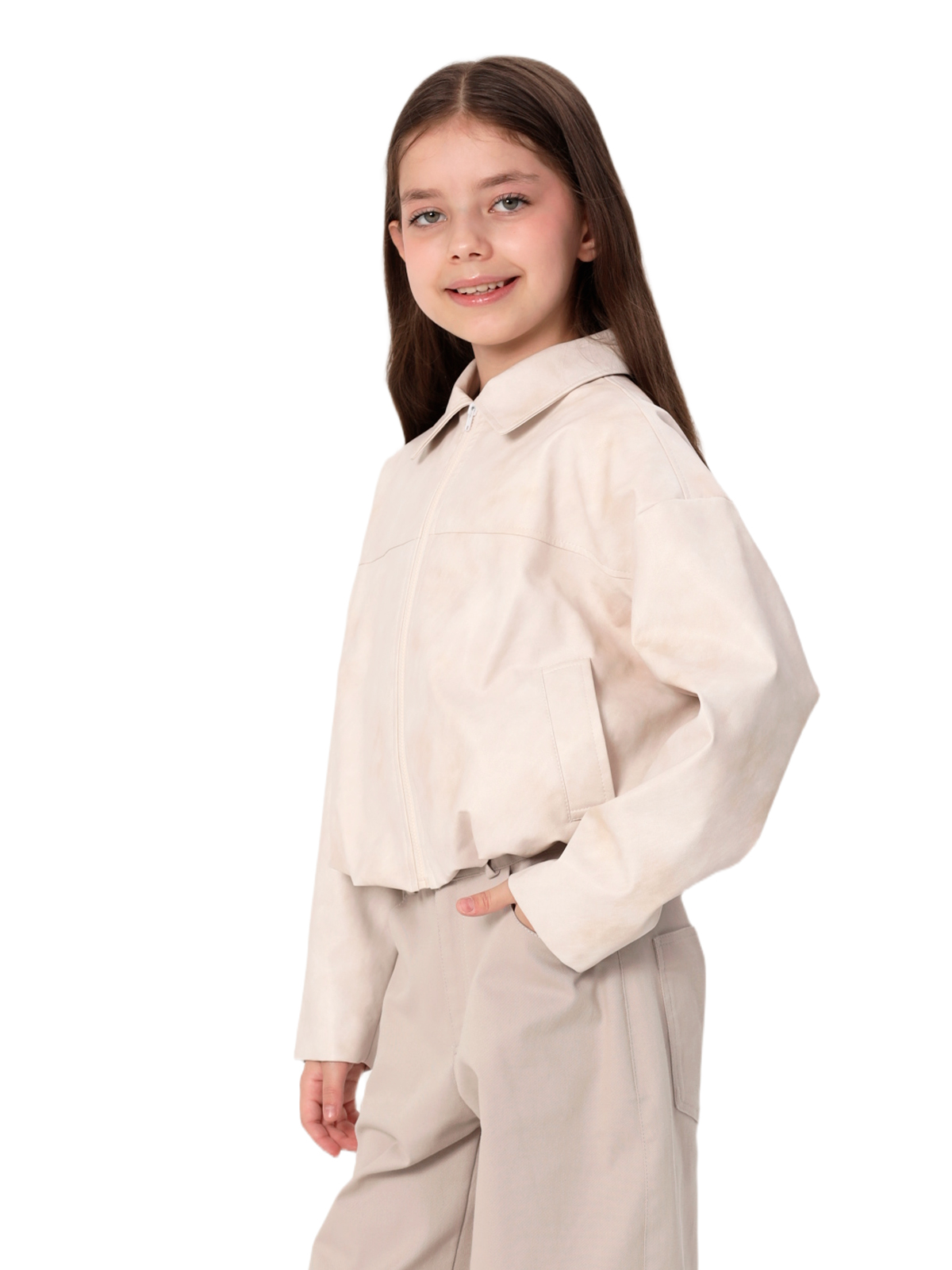 Куртка для девочки О57273 (бежевый)