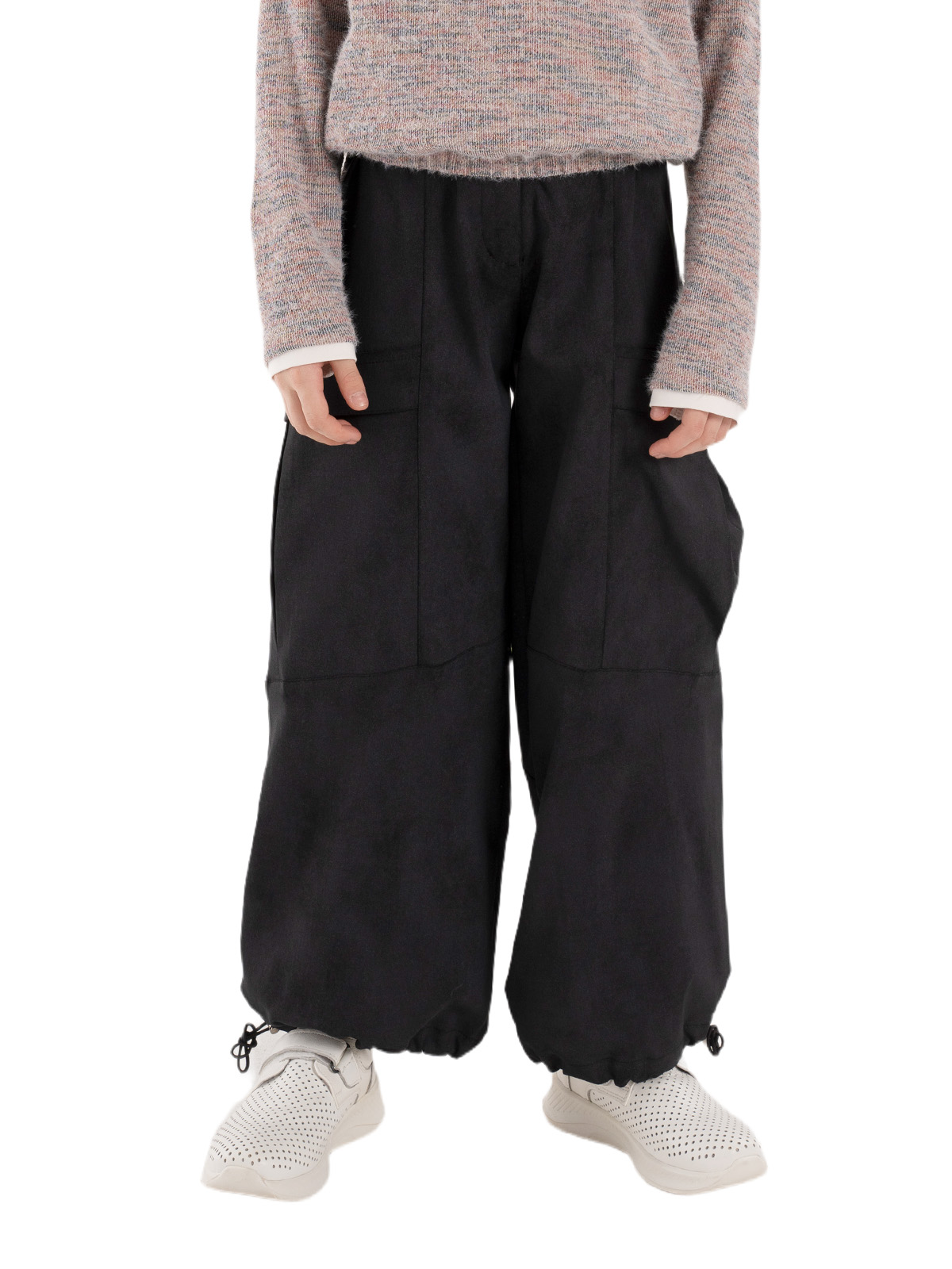 Брюки для девочки О67080 (черный)