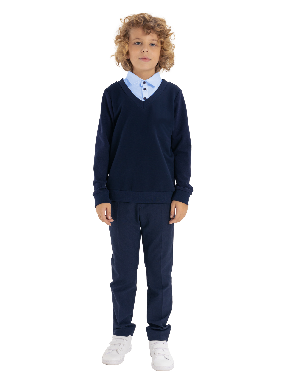 Джемпер для мальчика О16114 (синий-голубой)