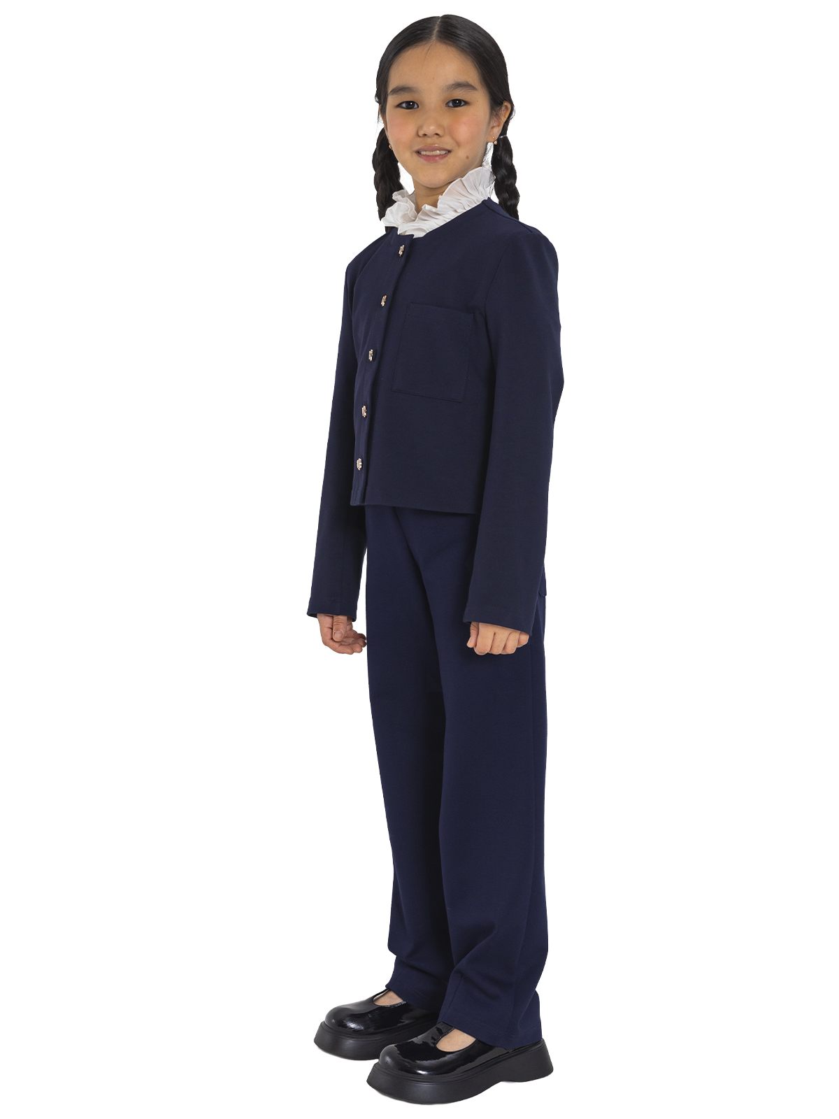 Жакет для девочки О77027 (синий)