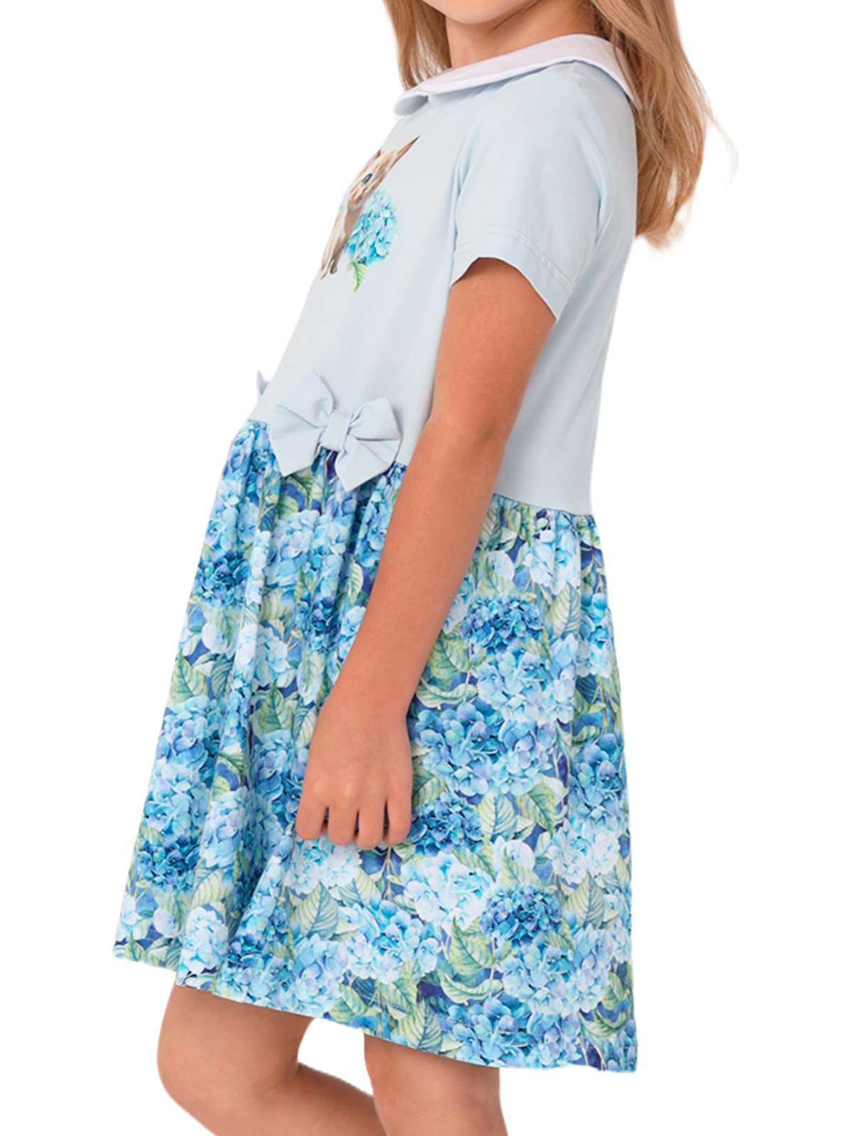 Платье для девочки О57301 (голубой)