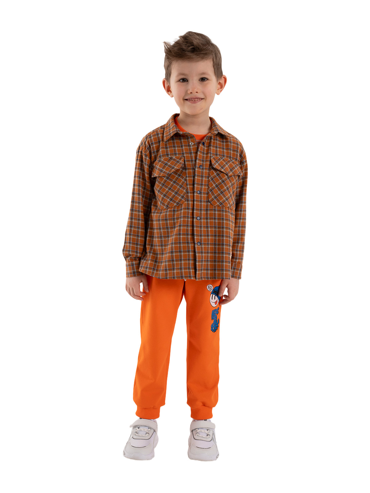 Верхняя сорочка для мальчика О37120 (коричневый)