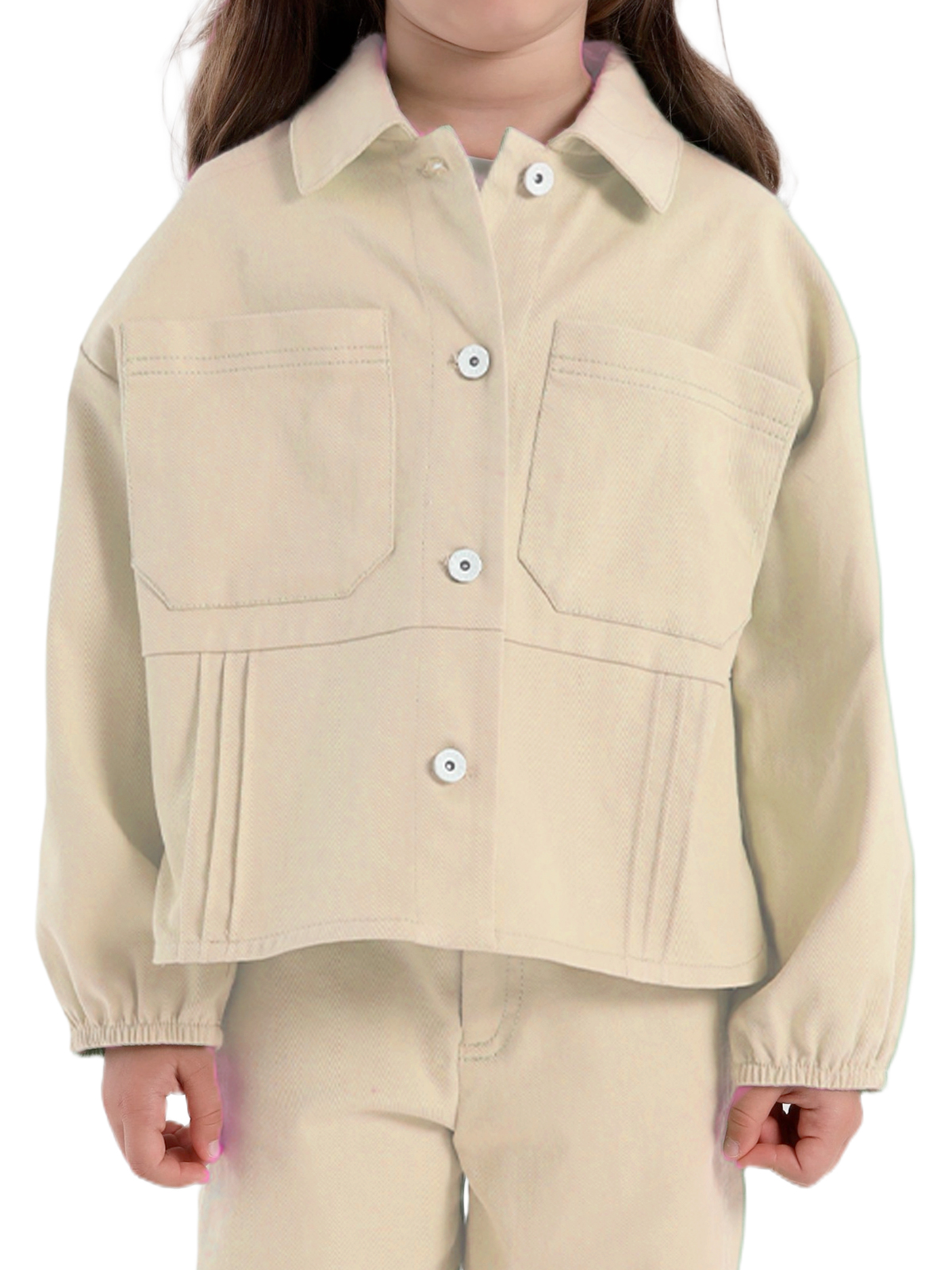 Куртка для девочки О57253 (молочный)