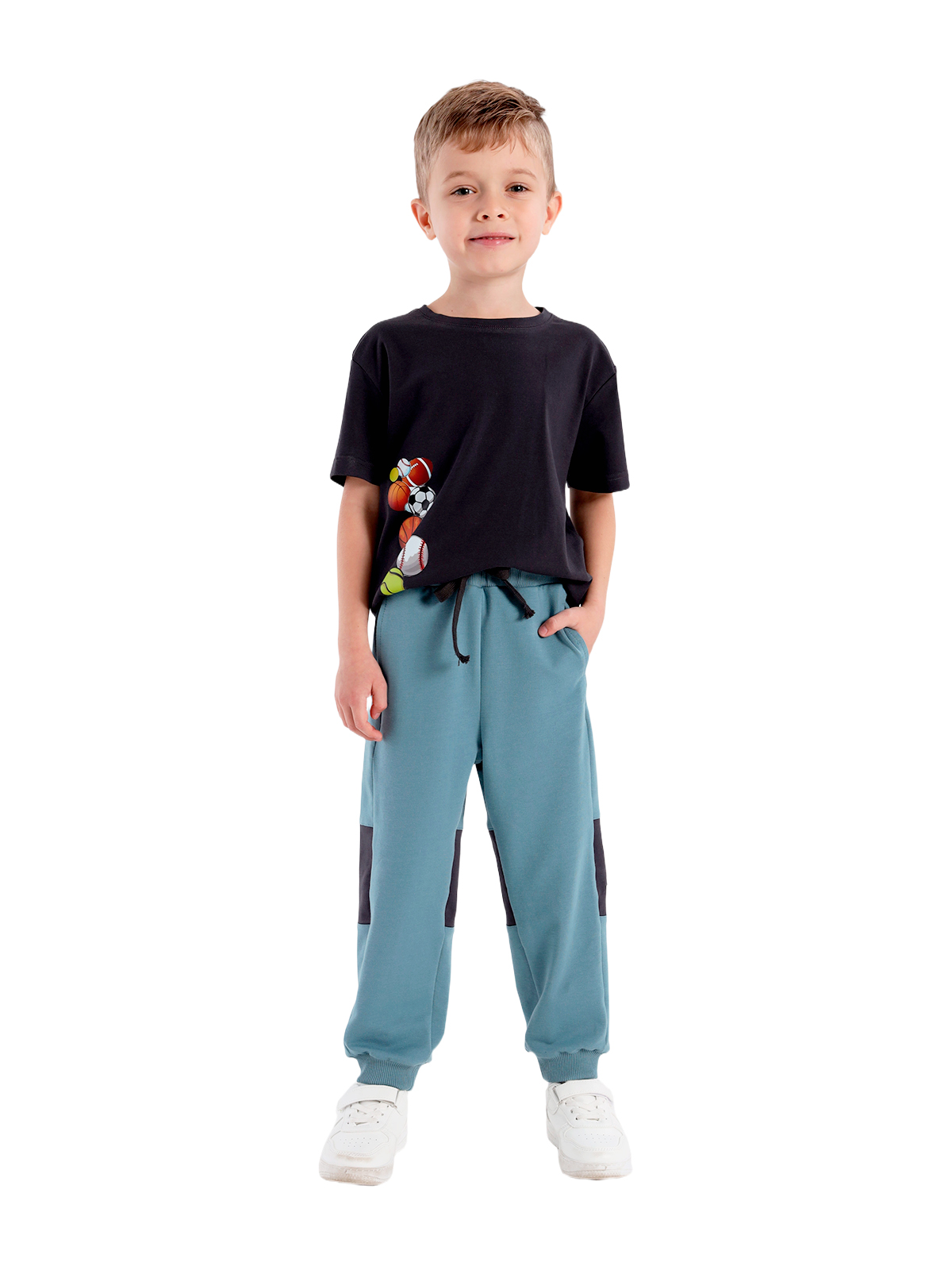 Брюки для мальчика О47325 (голубой)