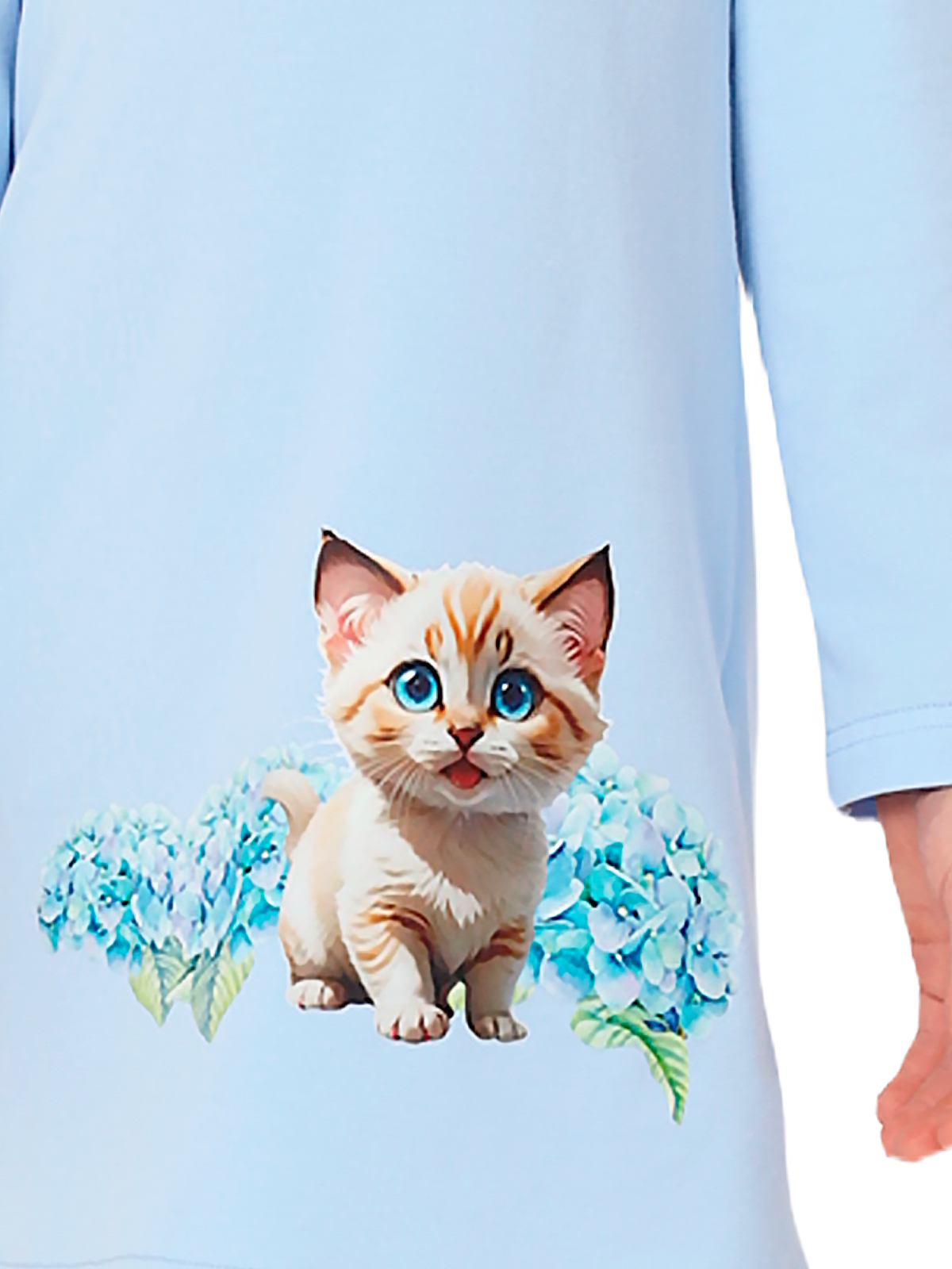 Платье для девочки О57186 (голубой)