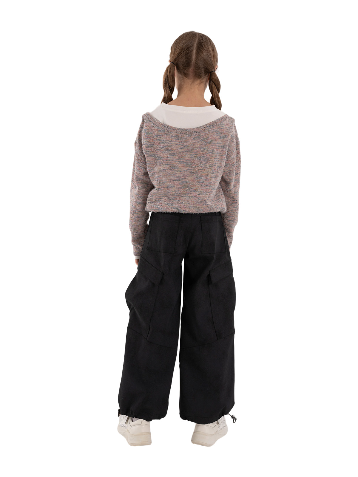 Брюки для девочки О67080 (черный)