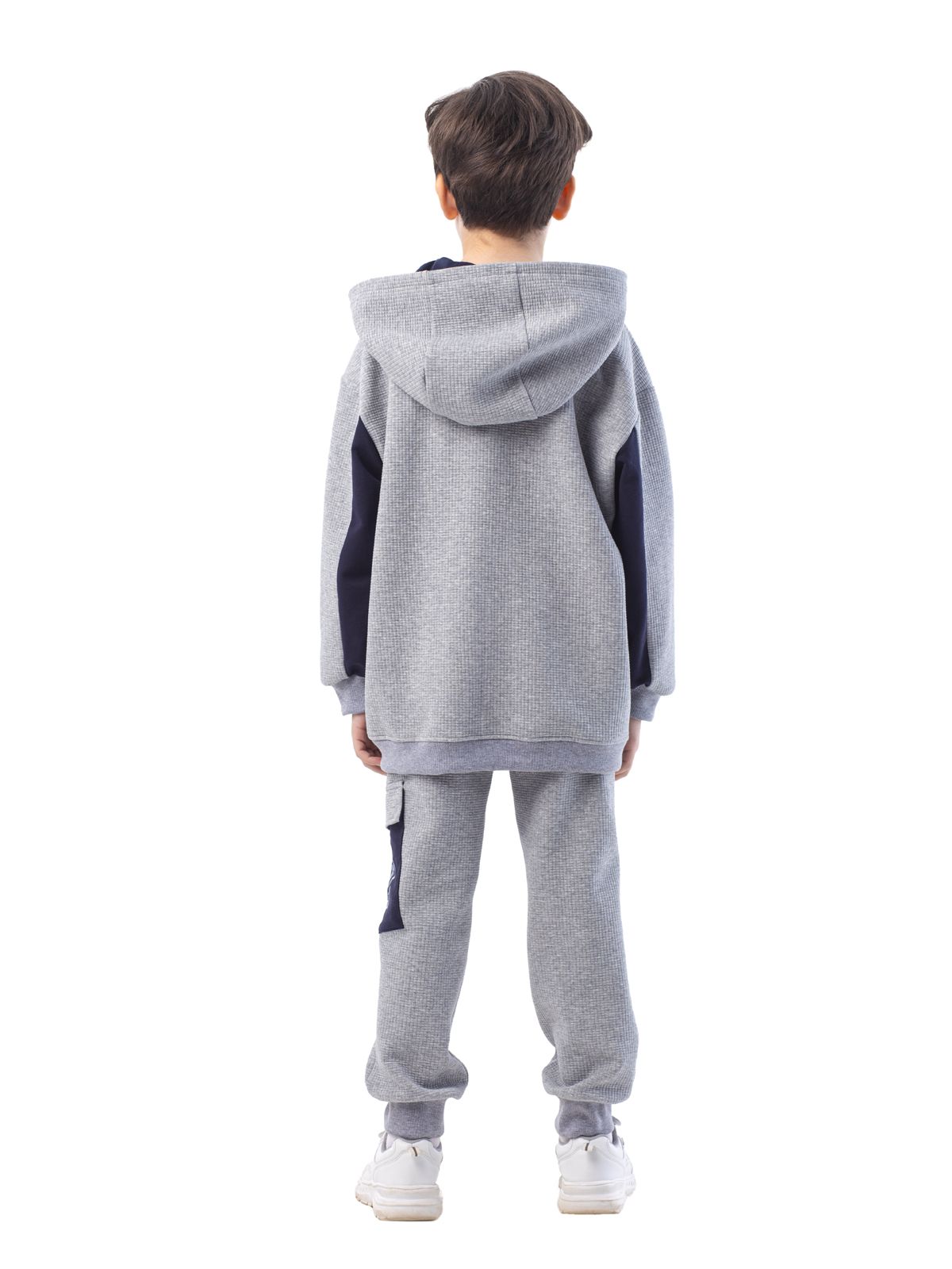 Куртка для мальчика О36665 (серый-синий)