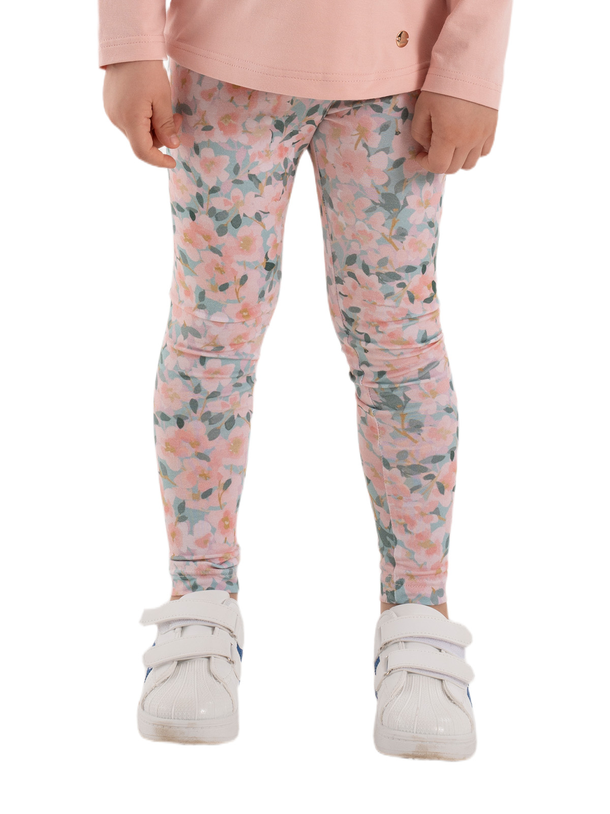 Брюки для девочки О67141 (розовый-зеленый)