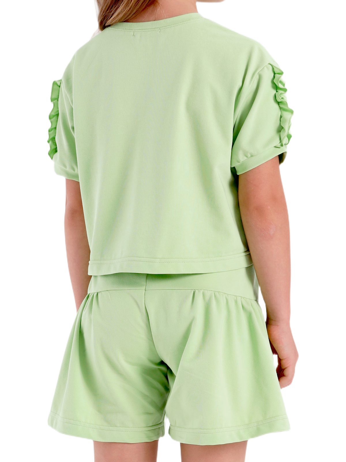 Комп.:блуз.,шор. для девочки О57255 (зеленый)