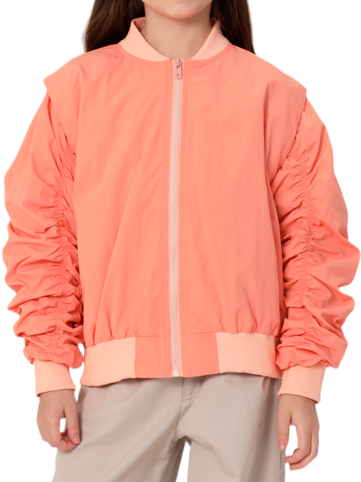 Куртка для девочки О57272 (оранжевый)