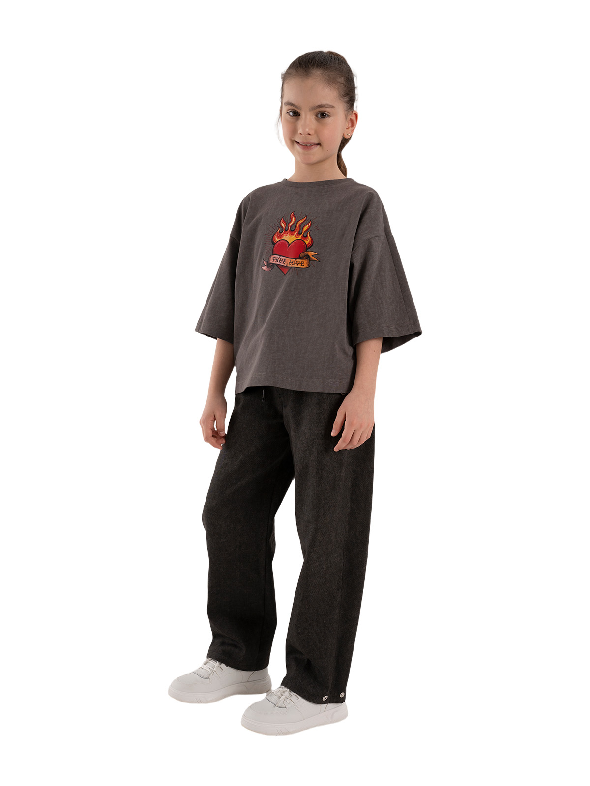 Джемпер для девочки О67078 (серый)