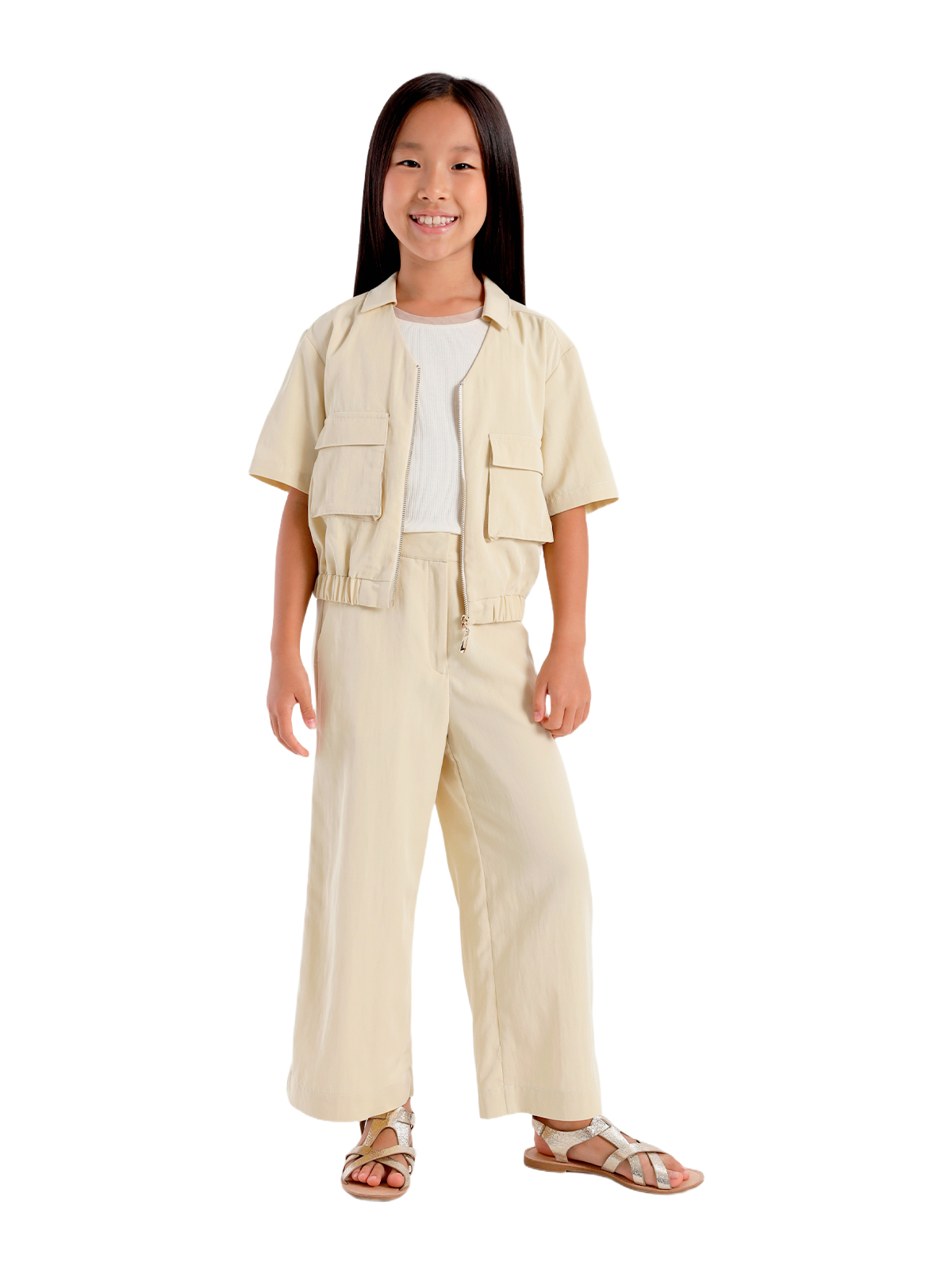 Жакет для девочки О57290 (молочный)