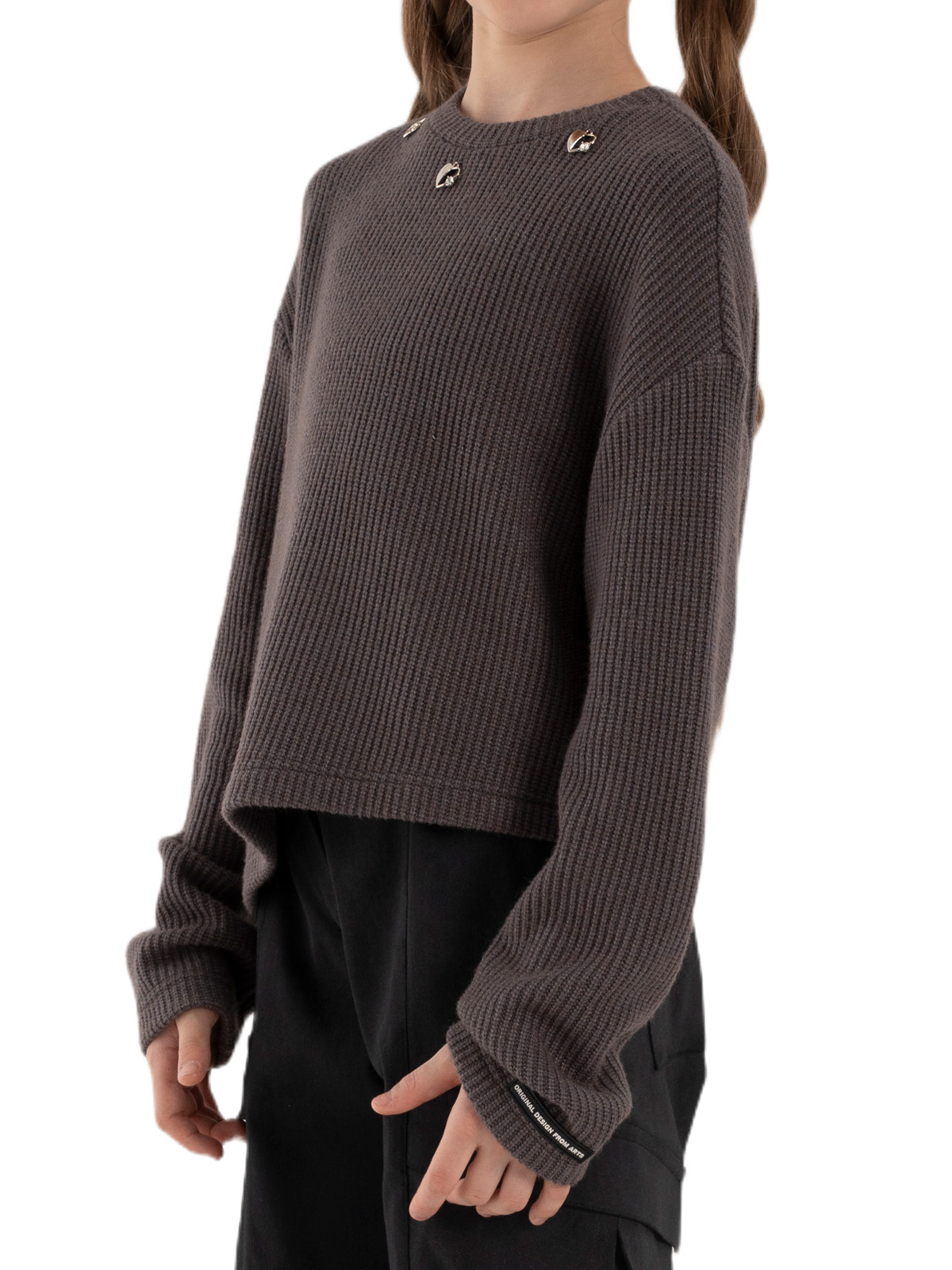 Джемпер для девочки О67074 (серый)