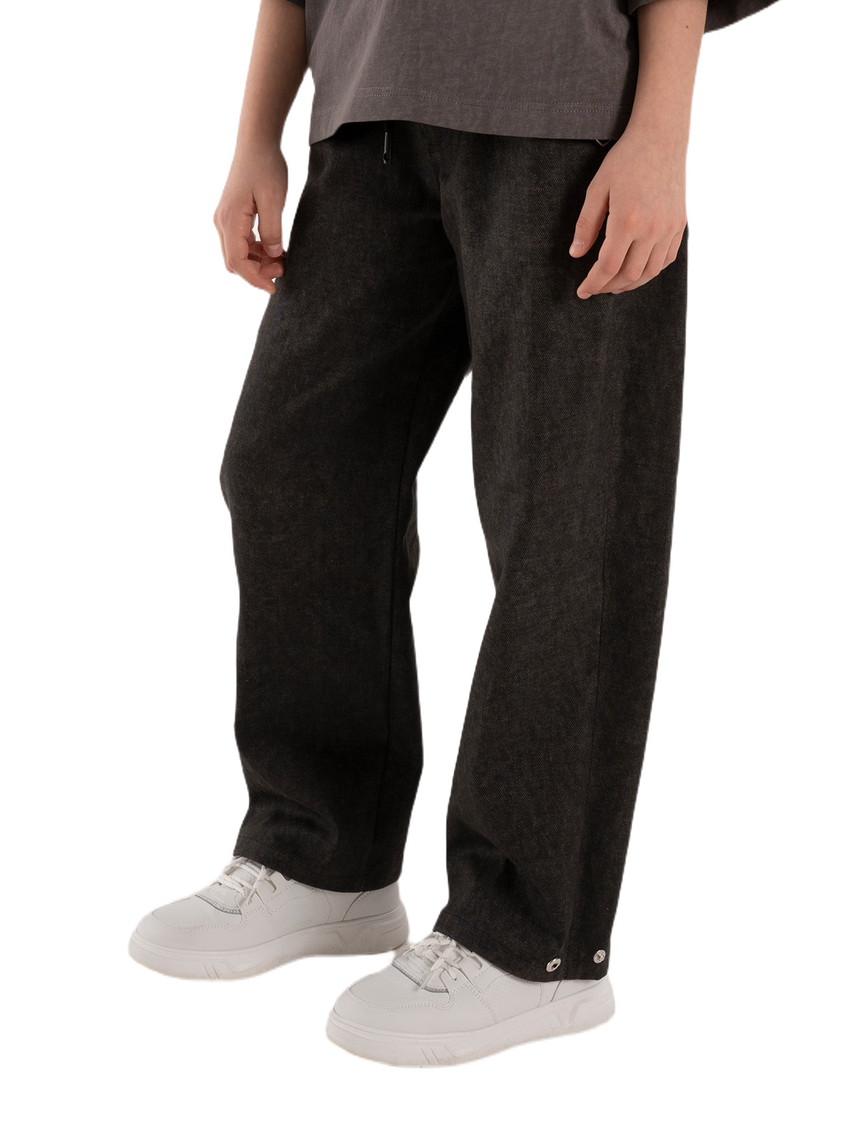 Брюки для девочки О67081 (черный)