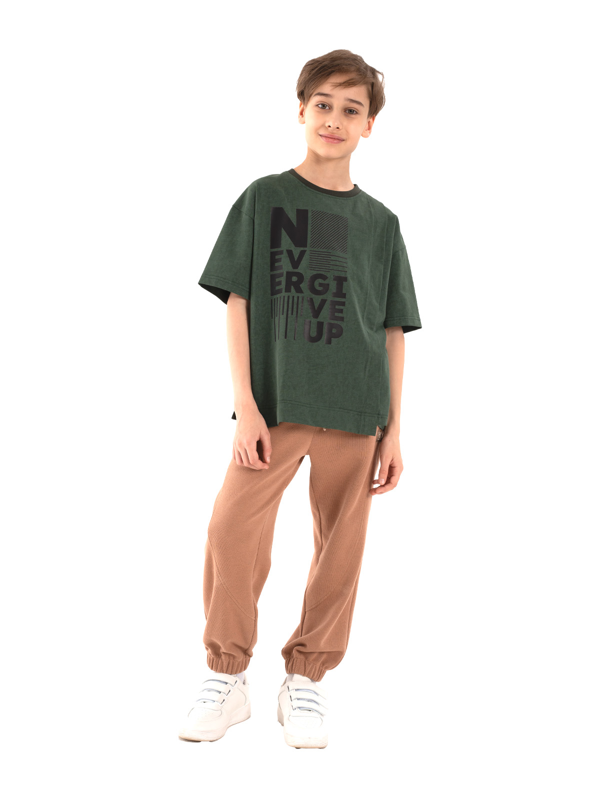 Брюки для мальчика О37170 (коричневый)