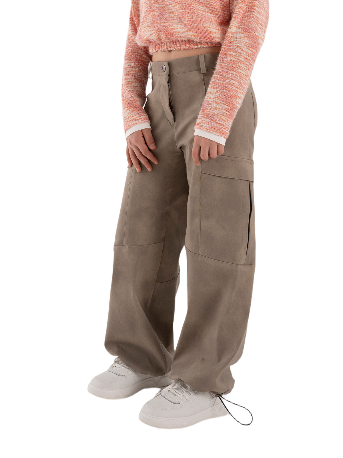 Брюки для девочки О67080 (хаки)