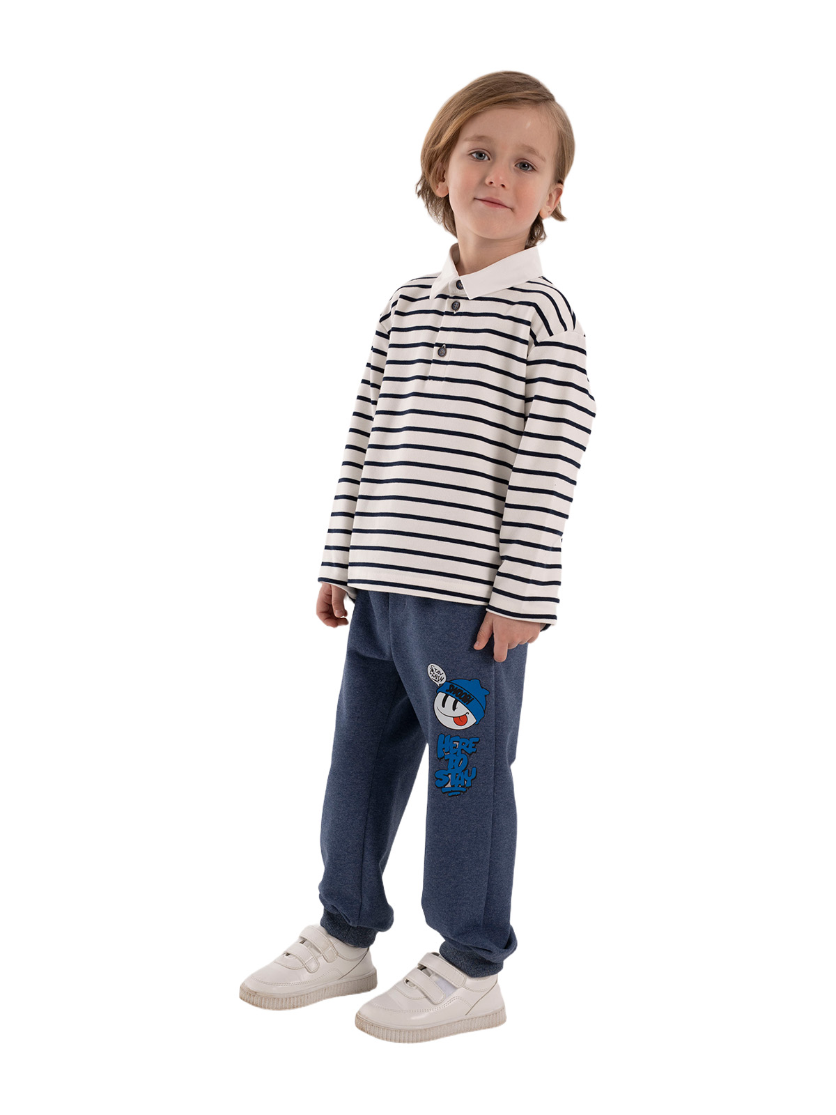 Брюки для мальчика О37128 (синий)