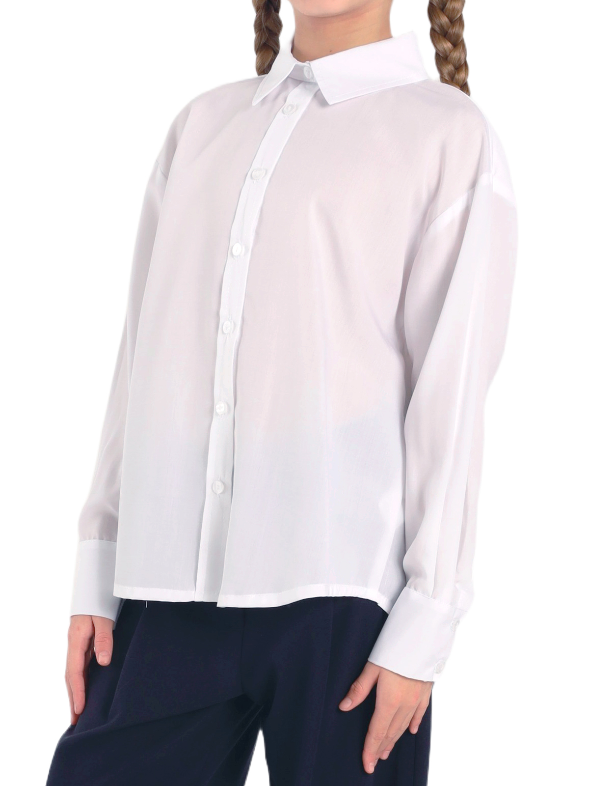 Блузка для девочки О76457 (белый)