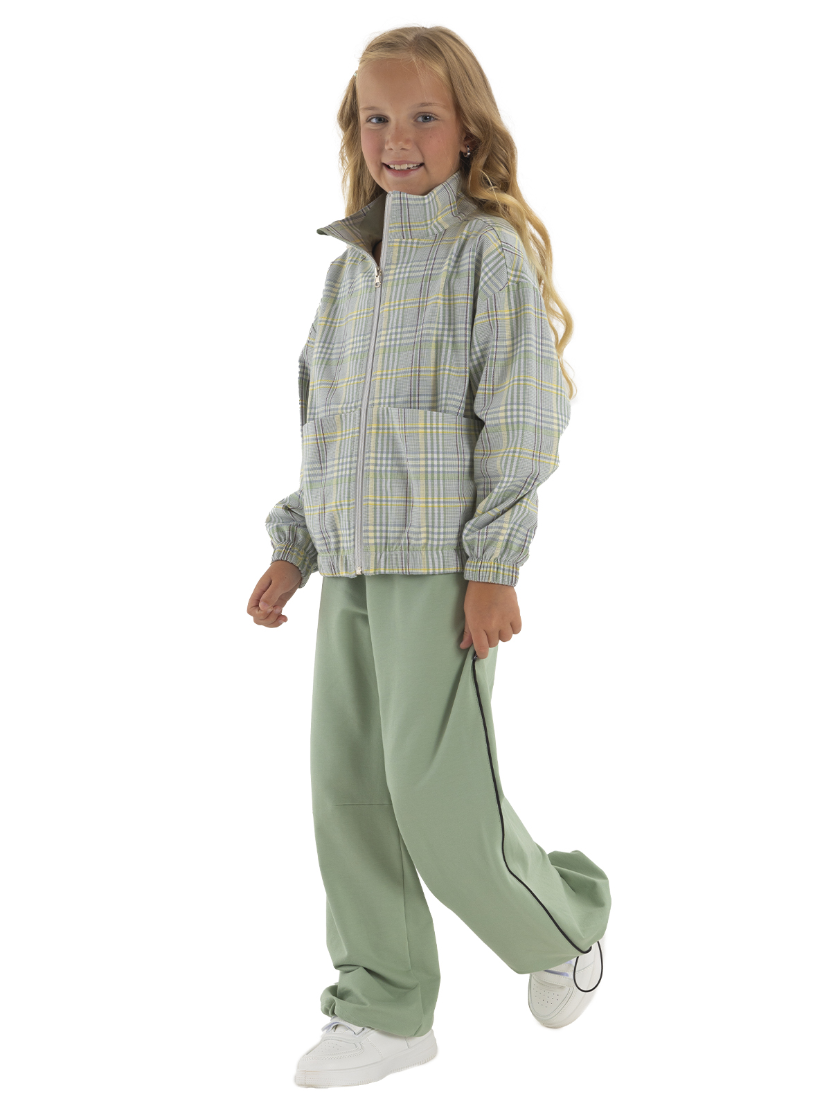 Жакет для девочки О56825 (зеленый)