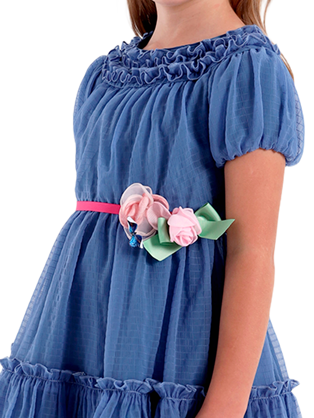 Платье для девочки О57241 (синий)