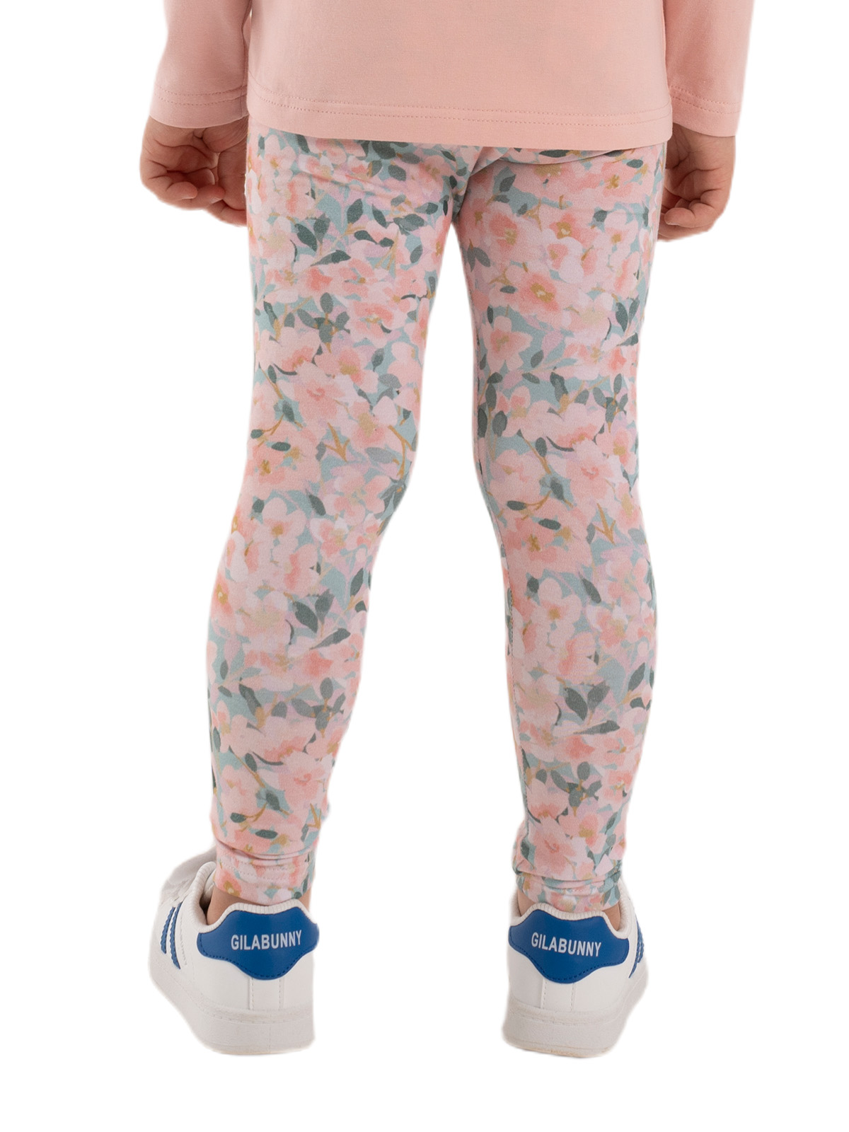 Брюки для девочки О67141 (розовый-зеленый)