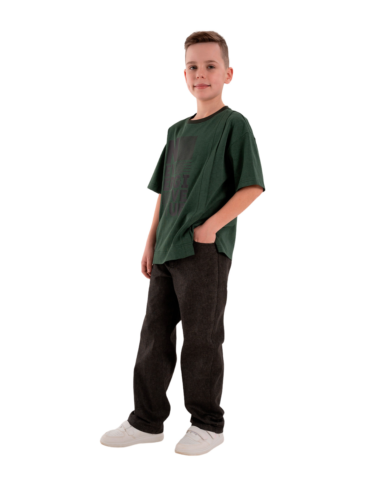 Брюки для мальчика О37168 (черный)