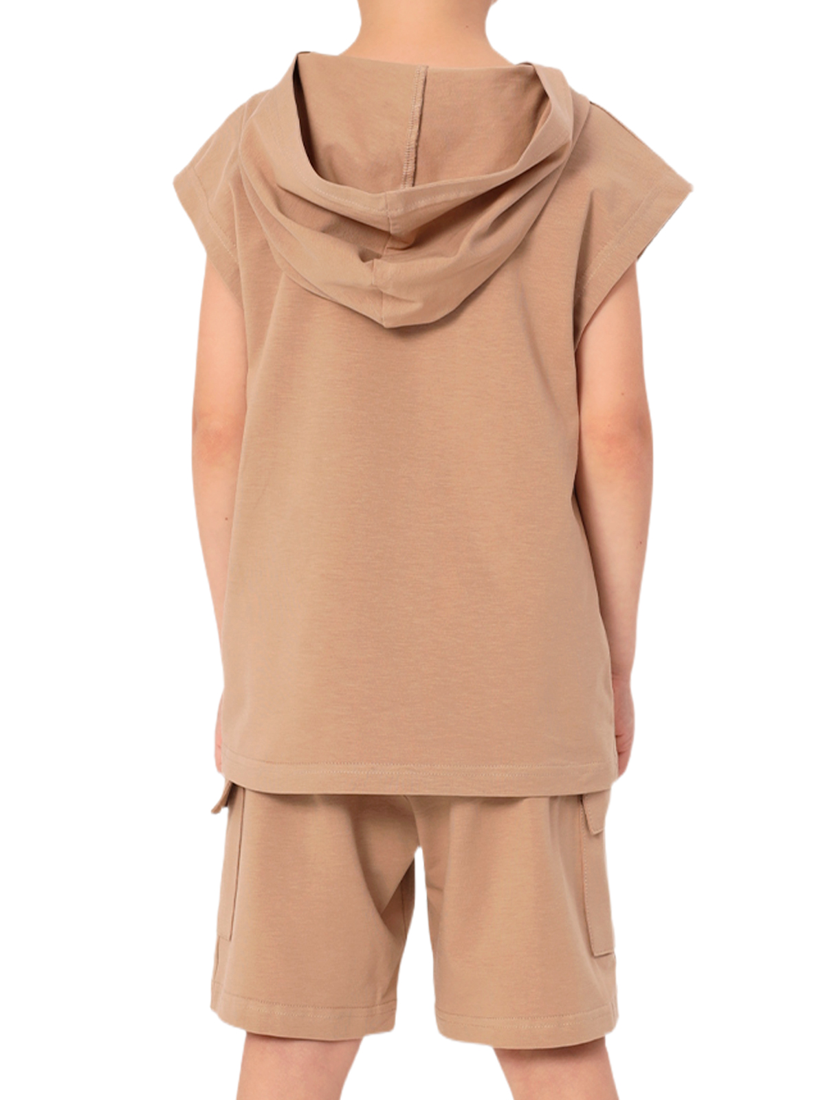 Комп.:джем,шорты для мальчика О47320 (коричневый)