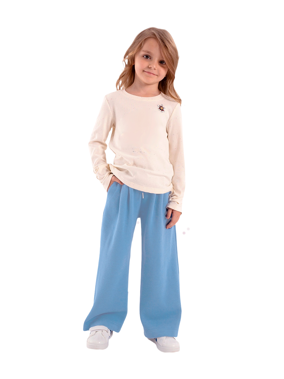 Джемпер для девочки О57394 (молочный-желтый)