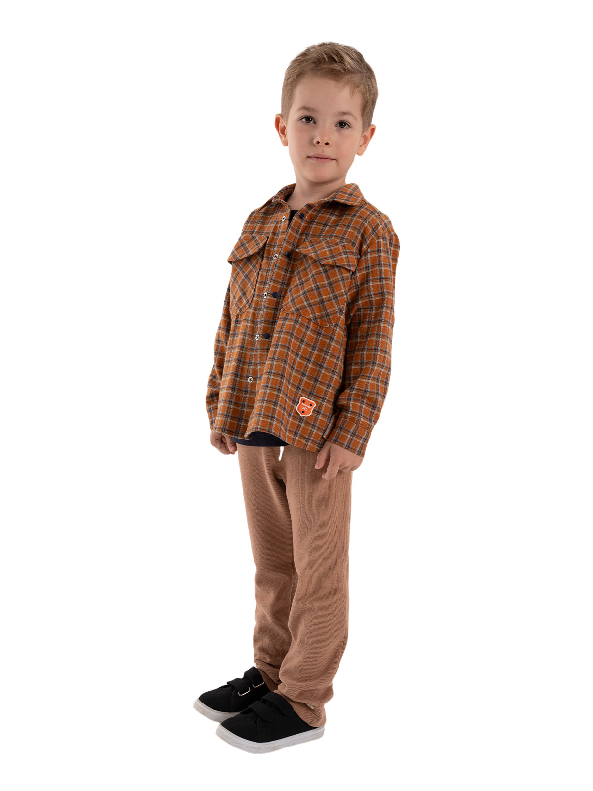 Брюки для мальчика О37129 (коричневый)