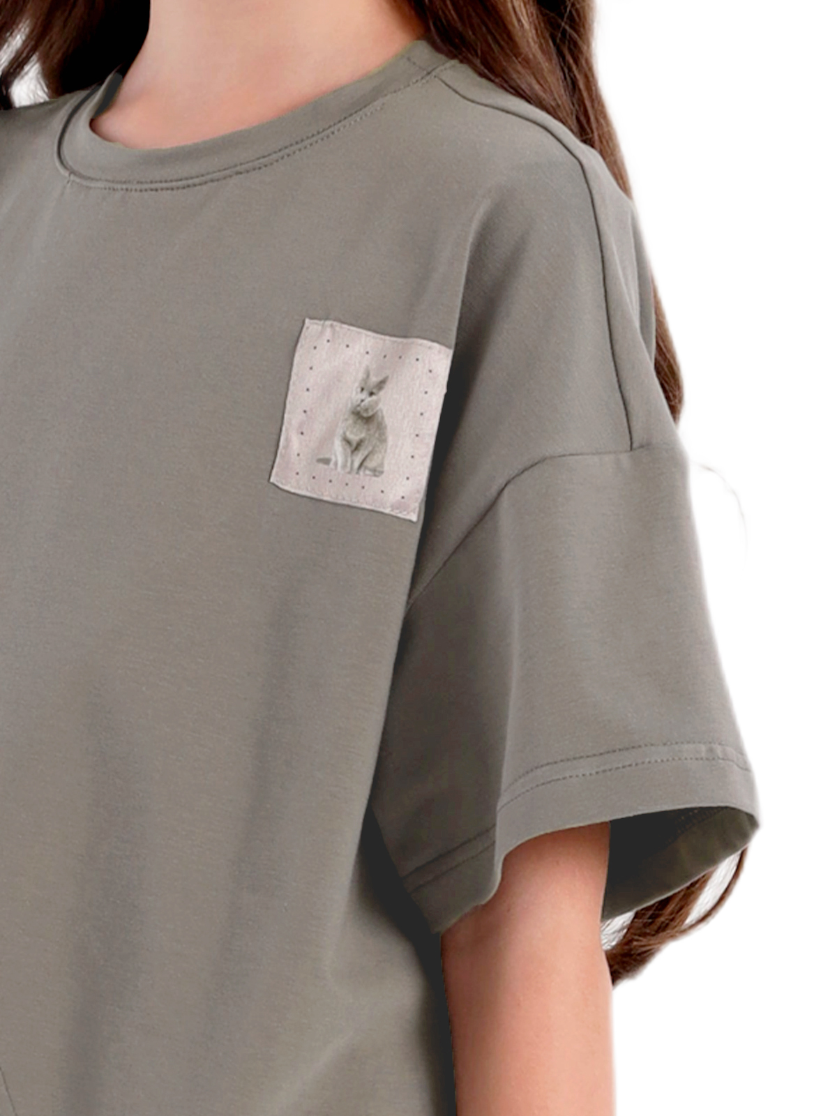 Джемпер для девочки О57276 (серый)