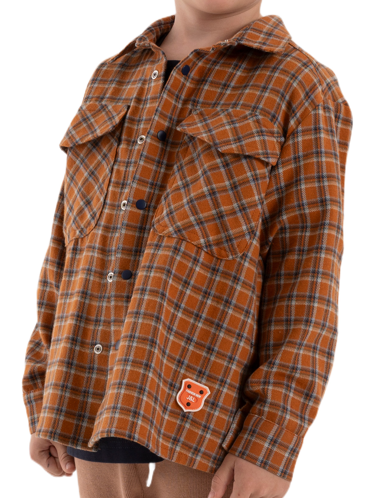 Верхняя сорочка для мальчика О37120 (коричневый)