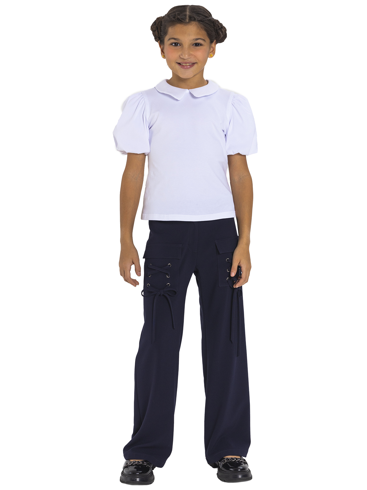 Брюки для девочки О76997 (синий)