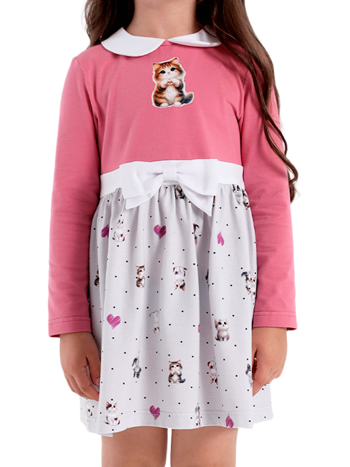 Платье для девочки О56783 (розовый)