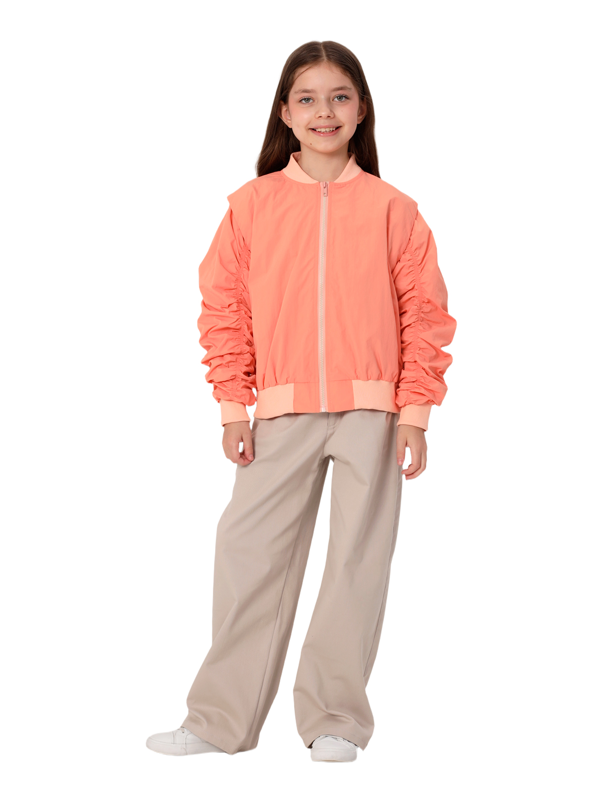 Куртка для девочки О57272 (оранжевый)