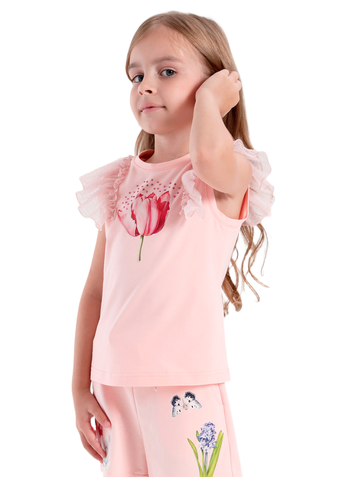 Блузка для девочки О57239 (розовый)