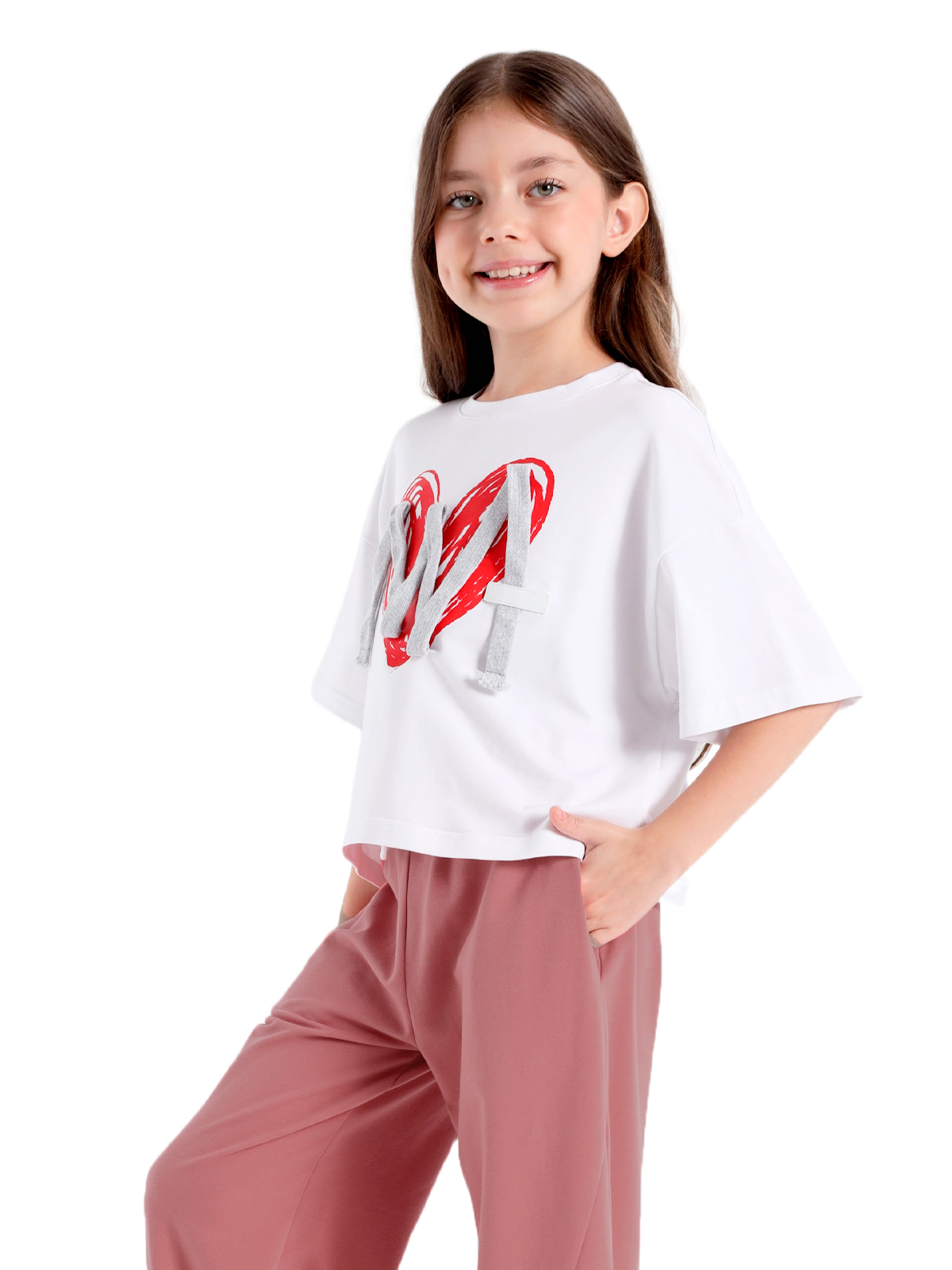 О57285 Джемпер дев. 128-64 белый 