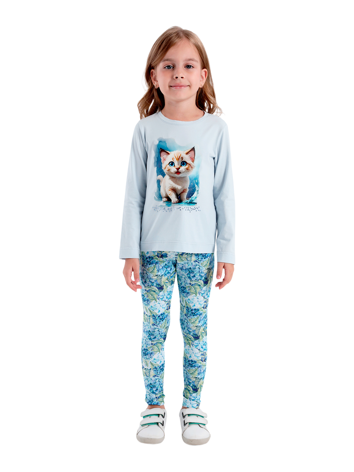 Джемпер для девочки О57157 (голубой)