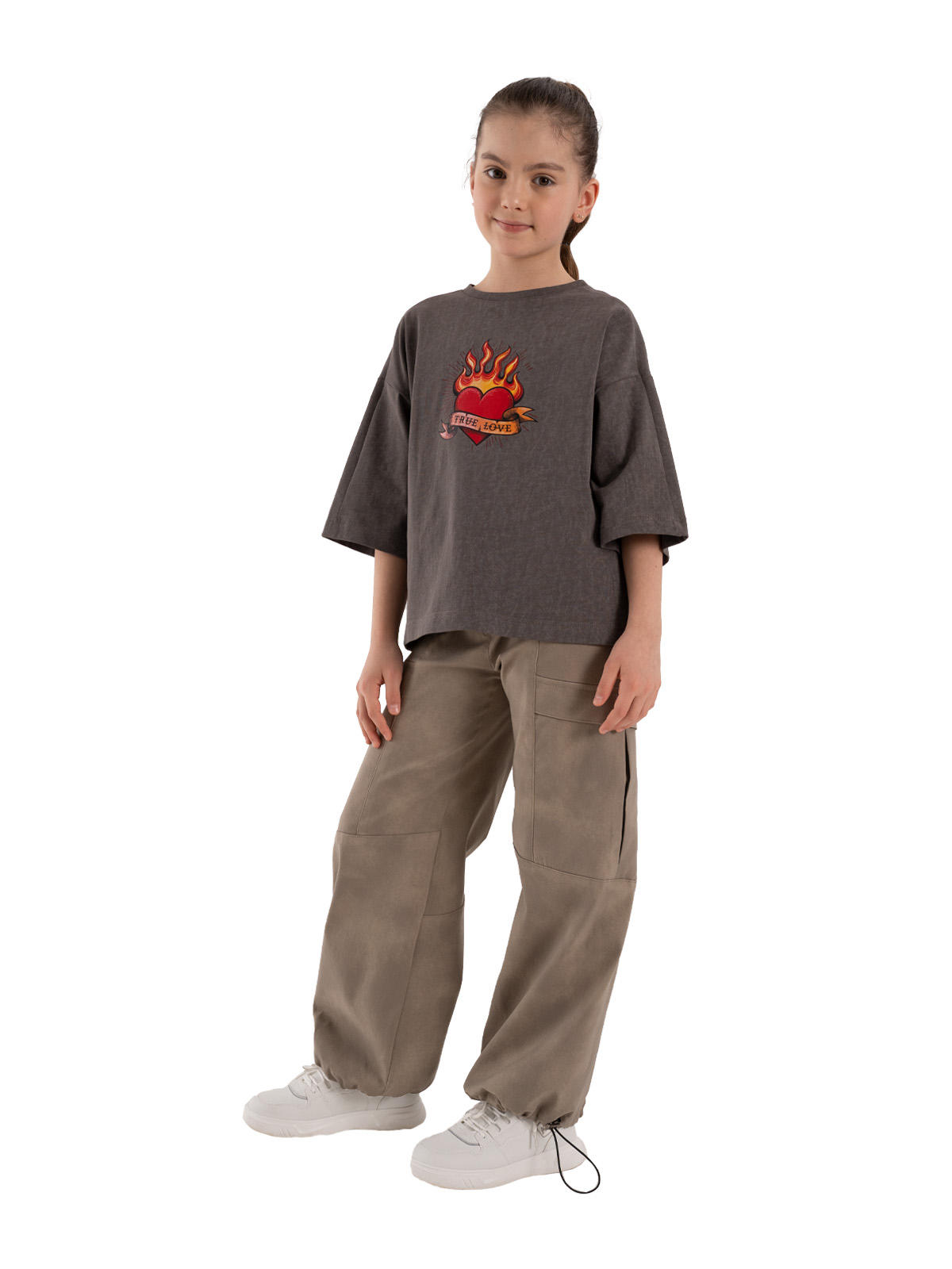 Джемпер для девочки О67078 (серый)