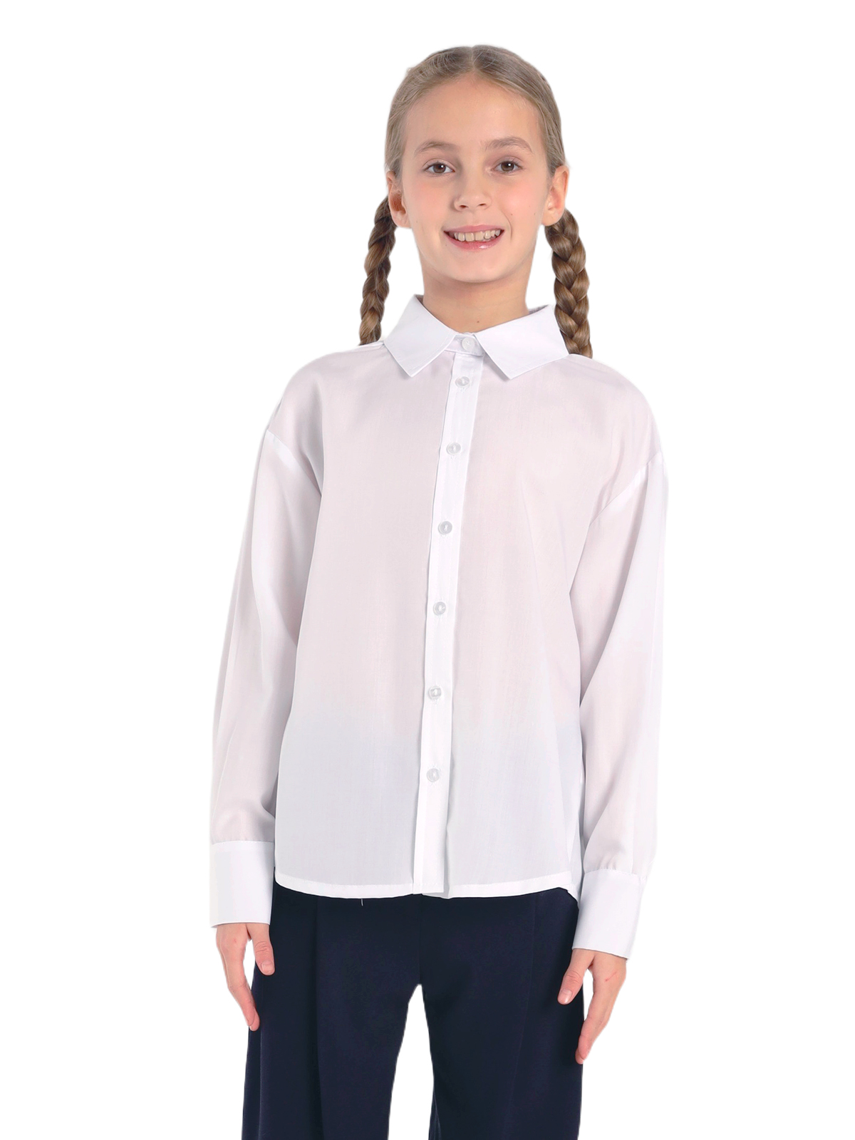 Блузка для девочки О76457 (белый)