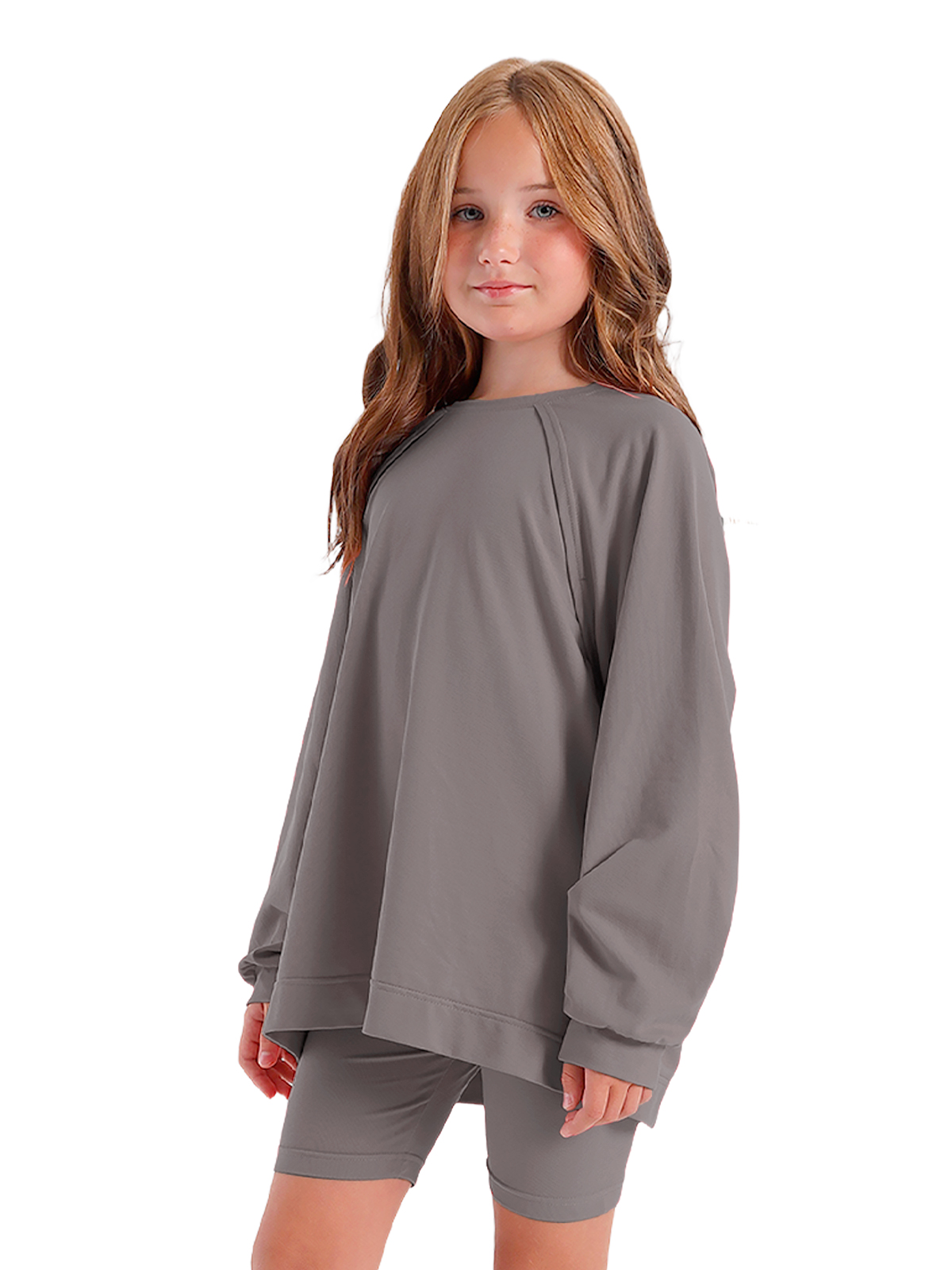 Джемпер для девочки О57282 (серый)