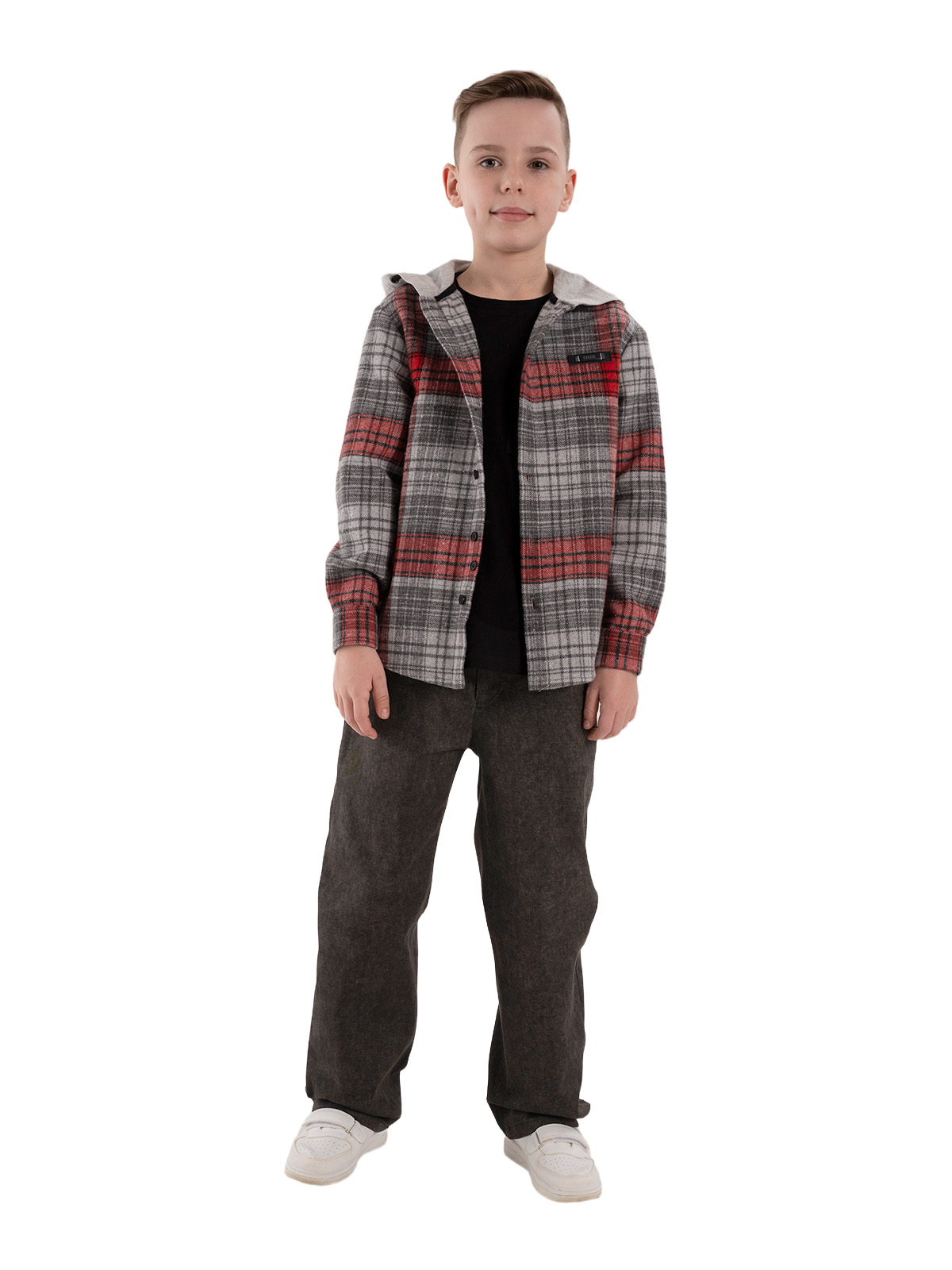 Брюки для мальчика О37168 (черный)