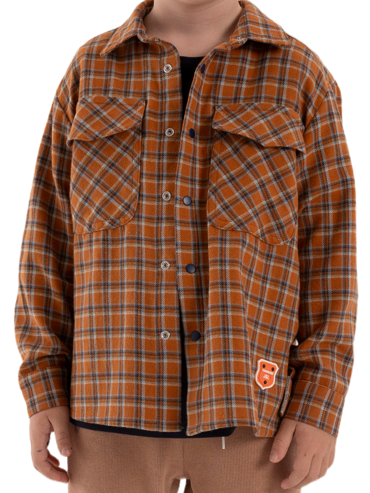 Верхняя сорочка для мальчика О37120 (коричневый)