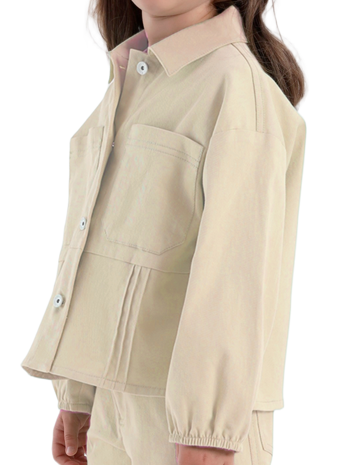 Куртка для девочки О57253 (молочный)