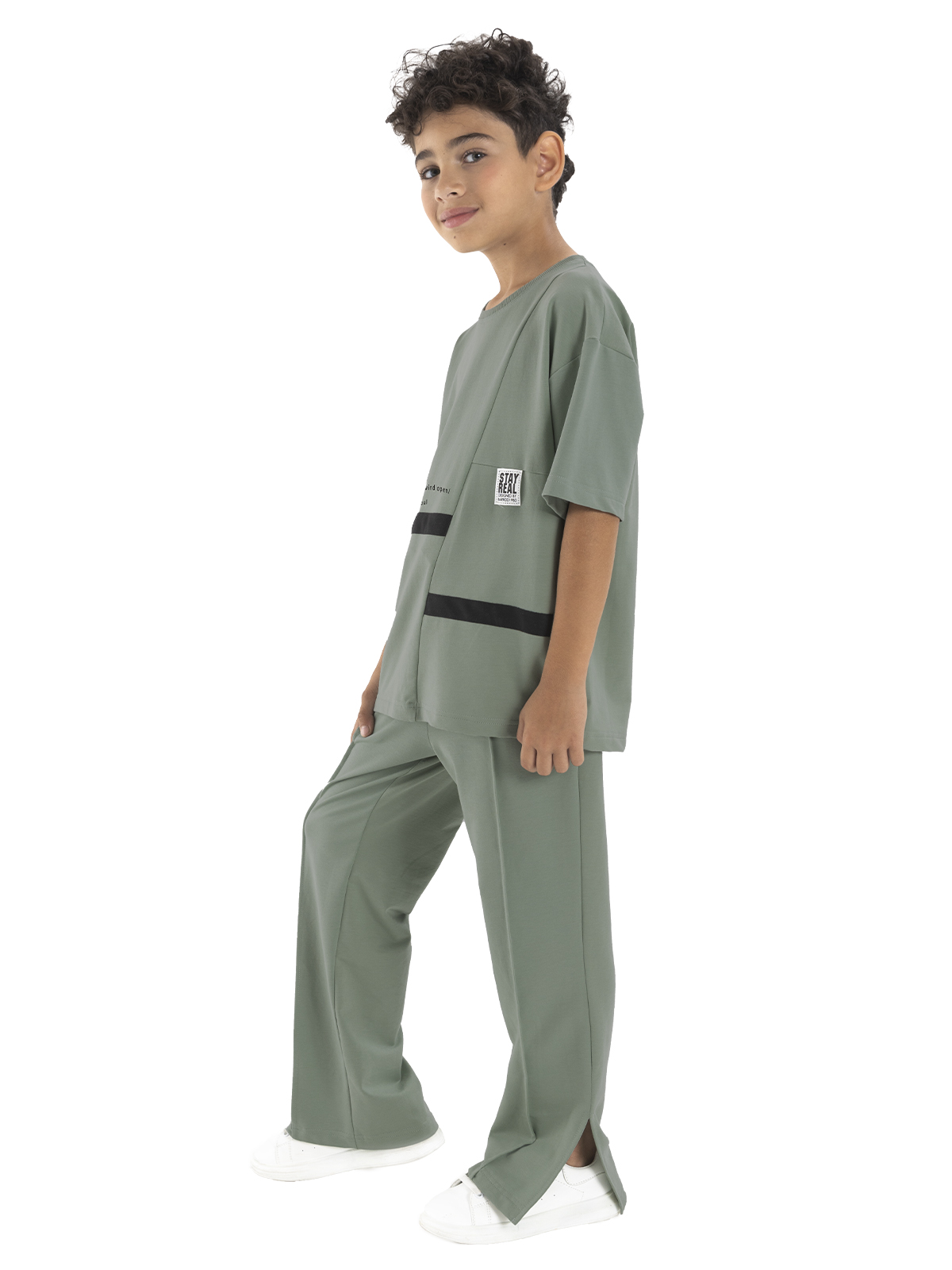 Брюки для мальчика О46950 (зеленый)