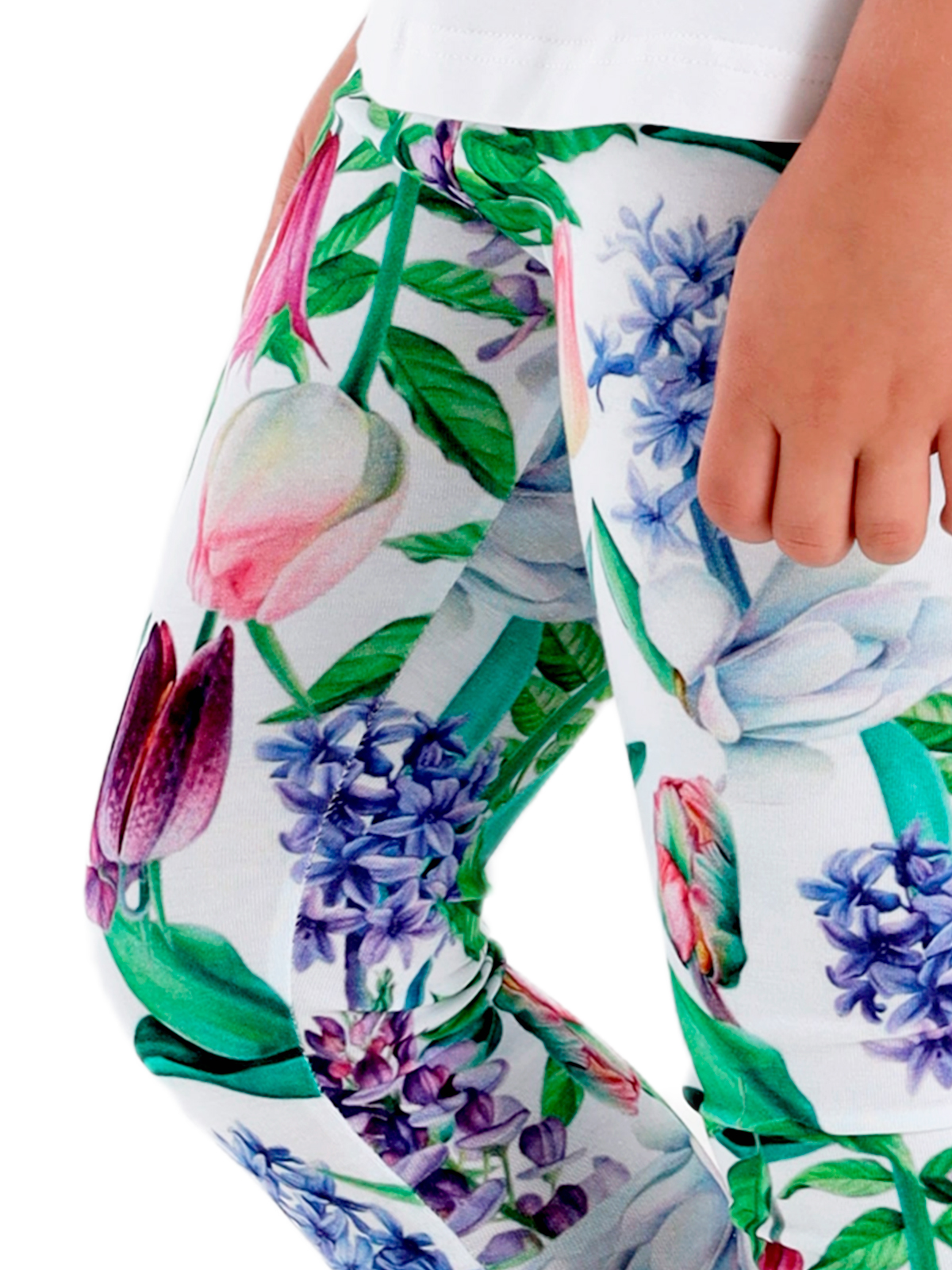 Брюки для девочки О57245 (синий-розовый)